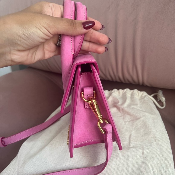 Pink suede jacquemus bag "le chiquito noeud" - Picture 6 of 6